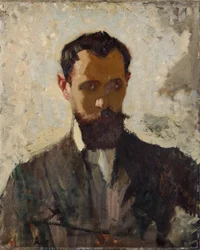 Estudo de autorretrato, c.1912 (óleo sobre tela)