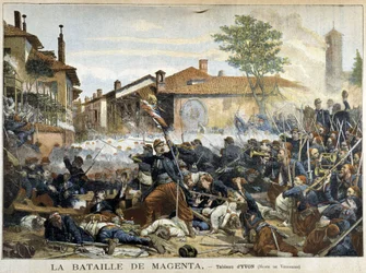 A Batalha de Magenta - pintura de Yvon, no "The Petity Journal" de 15/09/1901