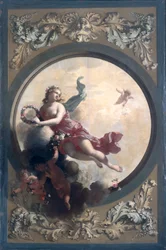 Flora com dispersão de flores Putti, 1696