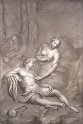 Luna (Diana) visita o Endymion adormecido, 1696