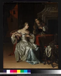 O servo de Tancred apresentando o coração de Guiscard em uma taça de ouro a Guismond, 1675