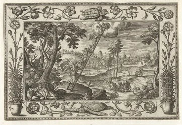 escada de Jacob Paisagens com cenas bíblicas, mitológicas e de caça (título da série)