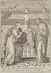 Cristo e sua noiva, Ecclesia, em um jardim