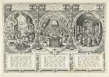 Ofertas onde a carrinha molhada de natuur, a carrinha molhada Mozes e a carrinha molhada het Evangelie Sacrifício sob a Lei da Natureza, Sacrifício sob a Lei de Moisés, Sacrifício sob a Lei do Evangelho (título no objeto)