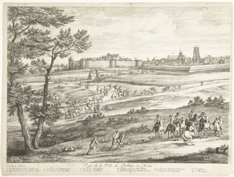 Vista de Bethune (página da esquerda)
Veuë de la Ville de Bethune en Artois (título sobre o objecto)