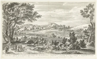 Gezicht op Saint Laurent de la Roche
Viúva de St. Laurent de la Roche, e do Bourg no Franche Comté (título sobre o objecto)