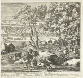 Vista do castelo de Fontainebleau (página da direita)
Veuë du Chasteau de Fontainebleau du costé du Jardin (título sobre o objecto)