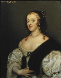 Margaret (1635-1710) esposa do 2º Senhor Colepeper (óleo sobre tela)