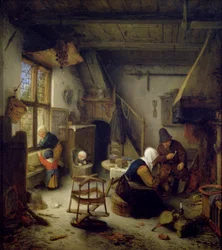 Uma família camponesa em casa, 1661