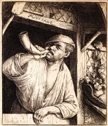 Baker soando seu chifre, c.1670