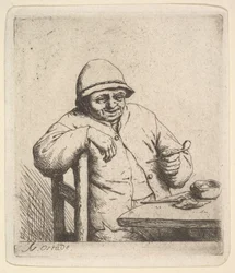 Camponês com um cano, 1640-80.