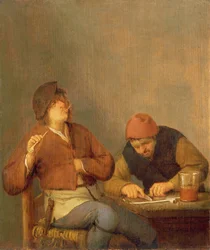 Dois fumantes em um interior, 1643