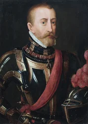 Retrato de um nobre com armadura (óleo sobre painel)