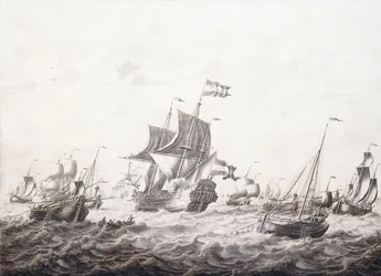 Redes de pescadores quebrando homens de guerra,