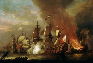 Uma ação da sucessão inglesa, finais do século XVII (óleo sobre tela)