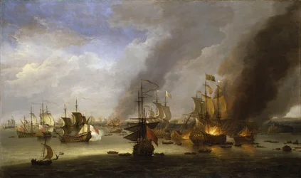 Destruição do "Soleil Royal" na batalha de La Hogue, 23 de maio de 1692, c.1700 (pintura a óleo)