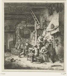 Família de agricultor no interior A casa