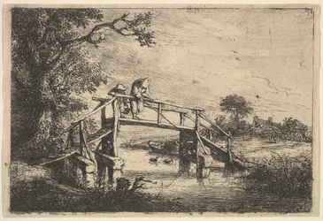 Dois pescadores em uma ponte, 1647.