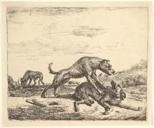 Cães de Combate, de Animais Diferentes, 1657.