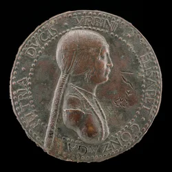 Elisabetta Gonzaga, falecida em 1528, Duquesa de Urbino, Esposa de Guidobaldo I 1489 [obv], provavelmente depois de 15