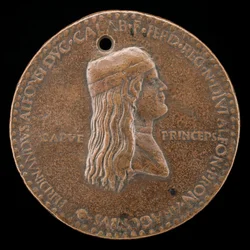 Fernando II de Aragão, falecido em 1496, Príncipe de Cápua e Rei de Nápoles em 1495 [obv], 1494 ou antes.
