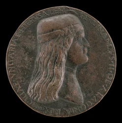 Fernando II de Aragão, falecido em 1496, Príncipe de Cápua e Rei de Nápoles em 1495 [anverso], 14951496.