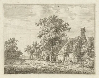 Duas casas ao longo de uma estrada