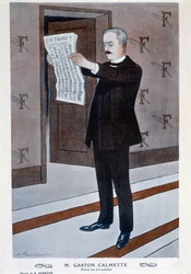 Retrato de Gaston Calmette, diretor de Figaro, de Barrère, "Fantasio".