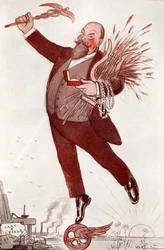 Retrato do poeta e político Maurice Couyba (1866-1931) (Maurice Boukay) - Desenho de Adrien Barrere (1874-1931) extraído de "FANTASIO" 1911