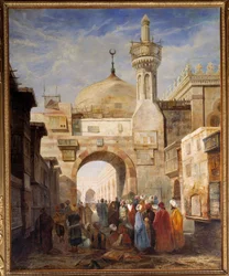 Vista de uma Mesquita no Cairo Pintura de Adrien Dauzats (1804-1868) Século XIX Blois, Museu de Belas Artes