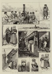 Uma viagem para a ilha de Marken, Zuyder Zee, Holanda