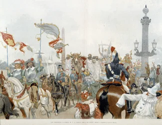 Carnaval em Paris: pasto de vaca - aguarela de Adrien Marie