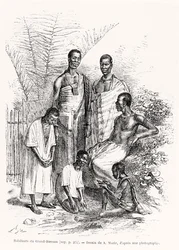 Habitantes de Grand Bassam, ilustração de todo o mundo, 1868