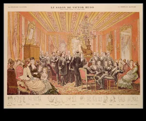 O Salão de Victor Hugo (1802-85) 21 rue de Clichy, ilustração de &39;The Illustrated Crônica&39;