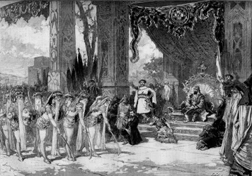 Representação teatral: "Michel Strogoff" de Júlio Verne (1828-1905) e Adolphe d