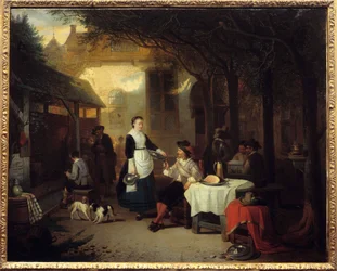Um cavalheiro numa estalagem do século XVII Pintura de Adriaan de Braekeleer (1818-1904) 1868 Sol. 0,74x0,92 m Paris, Musee d