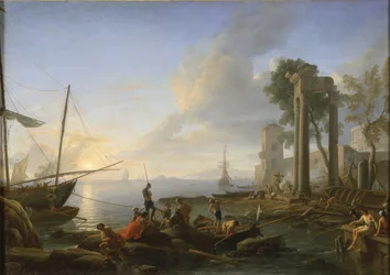 Marina ao pôr do sol, 1726