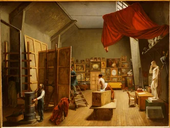 O interior do estúdio de Abel de Pujol