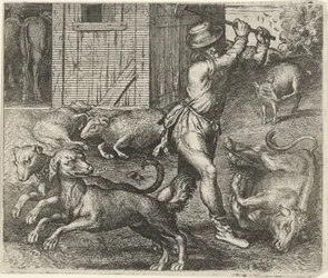 Fábula de um agricultor e dos seus cães