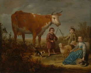 Crianças e uma vaca, 1635-39.