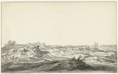 Vista das dunas do Huis te Kleve perto de Haarlem