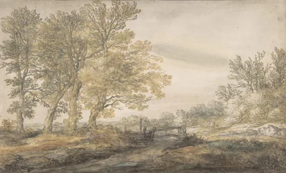 Paisagem com árvores, 1635-91.