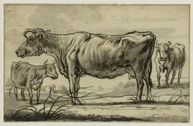 Três vacas no pasto (Lugt 16)