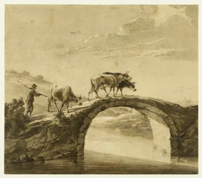 Três vacas numa ponte (Lugt 16)