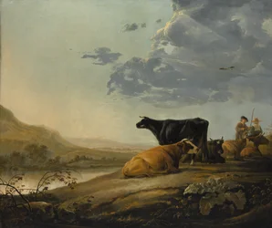 Jovens pastores com vacas, ca. 1655-60.
