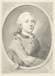 Retrato de Guilherme V, Príncipe de Orange-Nassau, à direita, em oval