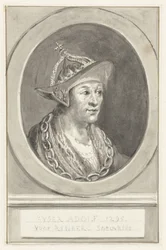 Retrato do Imperador Adolfo VII de Nassau, em oval, virado para a direita