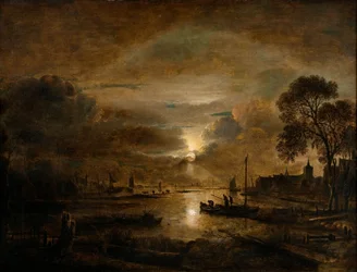 Luar num rio holandês, c.1650 (óleo sobre tela)