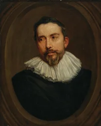 Retrato de um homem numa oval pintada