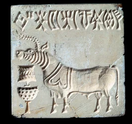 Selo de pedra, de Mohenjo-daro, século 26-25 a.C. (Idade do Bronze)